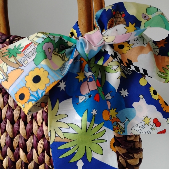 Liberty Art Fabric Skinny Scarf Pop Delight Peter Max Style Groovy 60s 70s Vibe - Picture 3 of 15